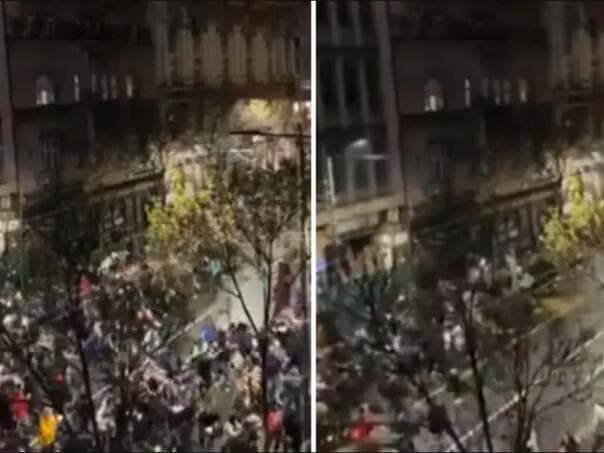 Upotreba zvučnog topa na demonstrantima u Beogradu
